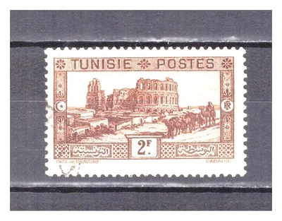 TUNISIE    .  N °  176 .    2 F   BRUN      OBLITERE     .  SUPERBE . - Photo 1/2