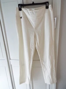 NWT $134 Lisette L Montreal Pull On Ankle Pant Size 10  Ivory  Fit to Flatter - Picture 1 of 9