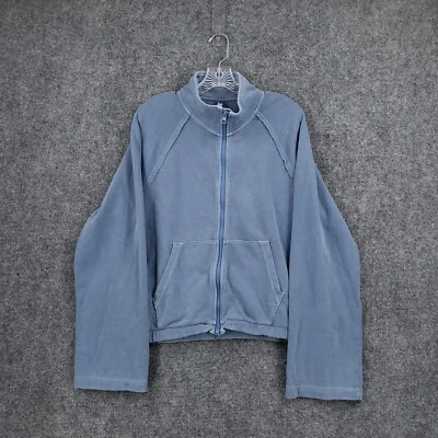 Fabletics Terry Jacket Womens L Large Blue Full Zip Pocket Austin Bell Sleeve - Image 1 of 4