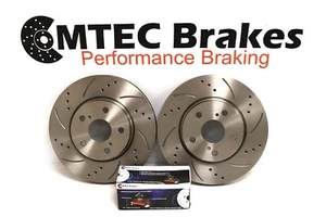 Ford Focus RS 2.3 MK3 15-18 MTEC Rear Drilled Grooved Brake Discs & Pads 302mm - Picture 1 of 5