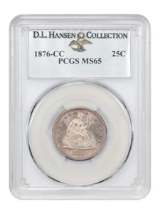 1876-CC 25C PCGS MS65 ex: D.L. Hansen - Picture 1 of 4