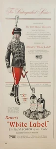 1940 Dewars White Label Scotch Whiskey Vintage Ad 10th Royal Hussars - Picture 1 of 2