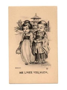 Me Likee You, Much, POSTAL VINTAGE, Evelyn Von Hartmann artista firmada - Imagen 1 de 2