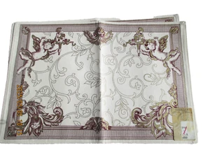 Vintage 2 Colchonetas Trendex Home Designs Borgoña Celestial 18.5x12.5" Nuevo con Etiqueta - Imagen 1 de 5