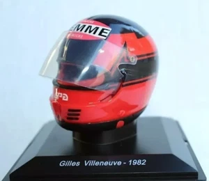 F1 Gilles Villeneuve Ferrari 1982 Rare Helmet Scale 1:5 Formula 1 - Picture 1 of 1