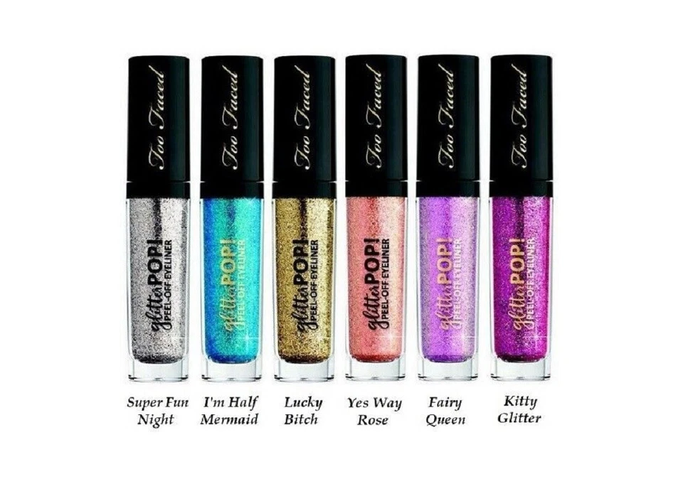TOO FACED Glitter POP! Peel-Off Eyeliner - NIB - Sealed - Choose Your Color - Image 1 of 1