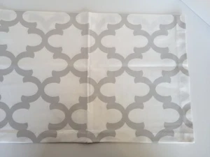 NEW Grey White Fynn Geometric Print VALANCE Curtain 50"x 16" - Picture 1 of 4