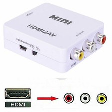 HDMI To RCA AV CVBS Adapter HD 1080P Mini 2 AV Video Converter for TV Digital