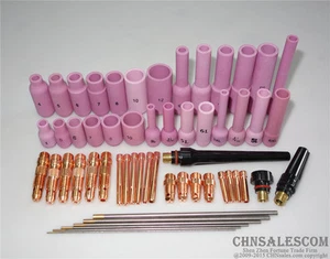56 pcs TIG Welding Torch Kit Nozzle WP-17 WP-18 WP-26 WL15 Tungsten - Picture 1 of 10