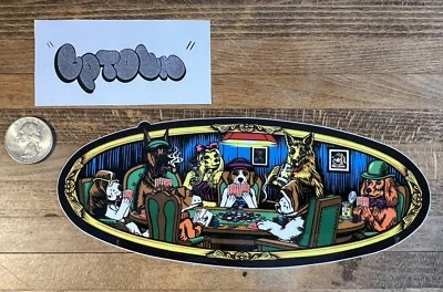 Almost Skateboards  Dogs Playing Poker Sticker Blind Plan B Powell Mullen Mutt - Image 1 of 4