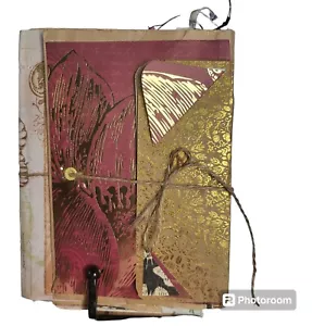 Handmade Mini Junk Journal Folio Tags Pockets Journaling Cards Add Photos Notes - Picture 1 of 14