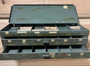 Vtg Kennedy Cornell-Dubilier Capacitors Vibrators Parts Metal Display Cabinet - Picture 1 of 20