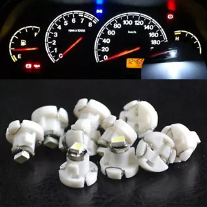 10x White T4.2 Neo Wedge 1-SMD LED Cluster Instrument Dash Climate Bulbs Light - Picture 1 of 12