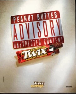  Vintage print ad advertisement Candy TWIX bar Advisory Unexpected Content ad - Picture 1 of 1