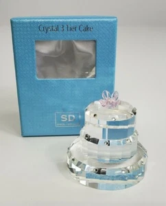 Simon Design clear crystal 3 tier cake paperweight or vanity or any place decor  - Bild 1 von 10