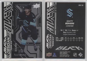 2022-23 SPx UD Black Obsidian Rookies /499 Matty Beniers #OR-10 Rookie RC
