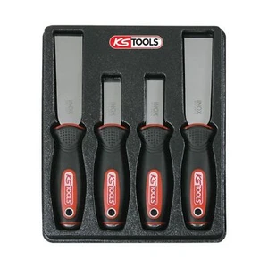 KS TOOLS 4 Stück Edelstahl Meißel Schaber Set zum Selbermachen Werkstatt - K907.2210 - Bild 1 von 1