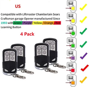 Keychain 4pack For Liftmaster Chamberlain Garage Door Opener Remote 891LM 893LM - Picture 1 of 13