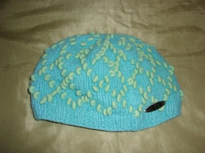 Gorro de malha de lã forrado azul Turtle Fur Co. - Imagem 1 de 4