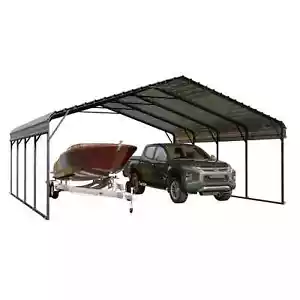 20'x20' Outdoor Carport Metal Carport Heavy Duty Carport Car Tent Car Canopy - Picture 1 of 11