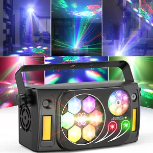 Home Party Lights 6in1 LED Bee Eye Stage Light Laser RGBW Sound Activated DMX512 - Picture 1 of 7