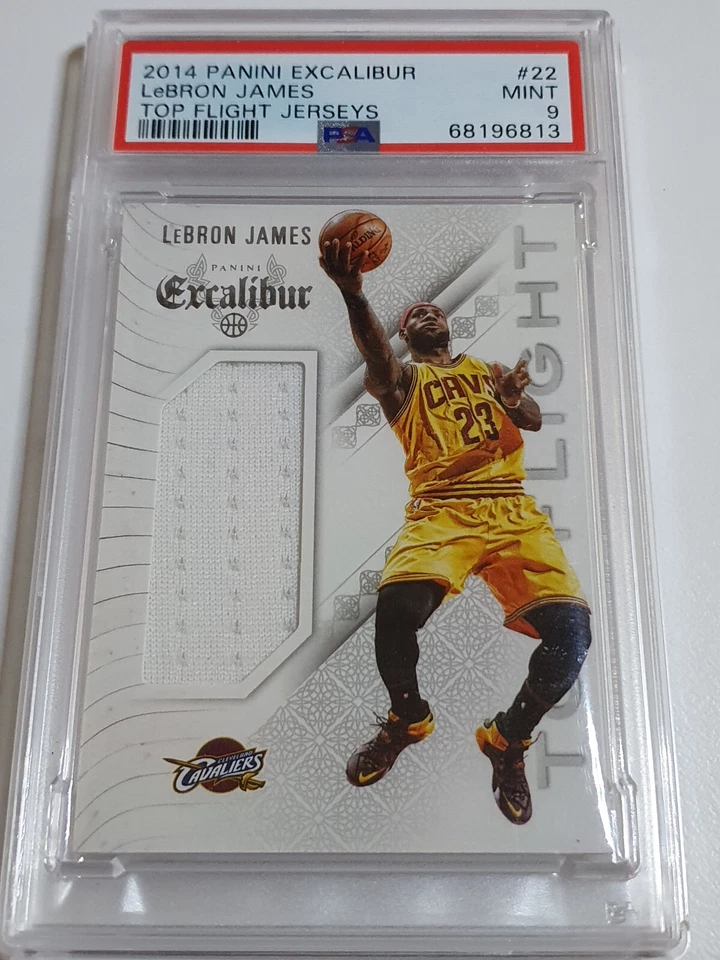 2014 Panini Excalibur Lebron James #PATCH Game Worn Jersey - PSA 9 (POP 4) - Image 1 of 3