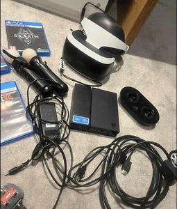 Sony PlayStation VR PSVR PS4 Headset Bundle mit 3 Spieleaufsätzen / usw - Bild 1 von 7