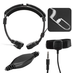 3.5Mm Throat Mic Mic Earphone Ptt Adjustable Air Conduit For Smartphon - Zdjęcie 1 z 14