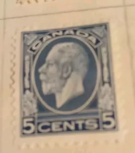 Canadian Stamp, Scott #199 King George V (1932) 5c dark blue VF MLH Unused - Picture 1 of 2