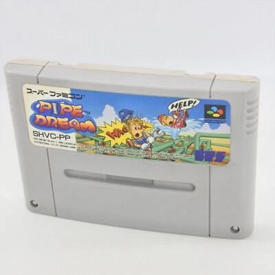 Super Famicom PIPE DREAM Cartridge Only Nintendo 1862 sfc - Image 1 of 4