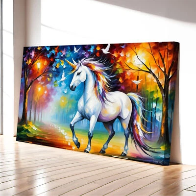 Unicorn #5 Canvas Wall Art Print Abstract Painting Decor - Image 1 of 4