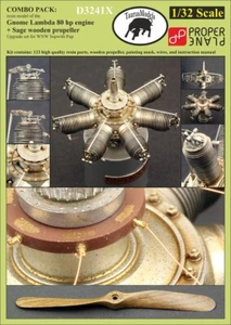1/32 Sopwith Pup Oberursel U.0 Early Engine, Garuda Propeller for Wingnut Wings - Picture 1 of 1