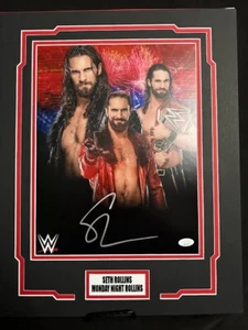 Seth Rollins Signed WWE Custom Matted 16 x 20 Photo Display (JSA) - Picture 1 of 3