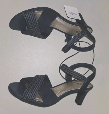 Nuevo Sin Caja East 5ta Talla 8M Azul Medianoche Correa al Tobillo Tacones Sandalias Zapatos Foto 1 de 4