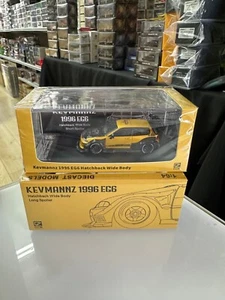 1996 HONDA CIVIC EG6 HATCHBACK WIDEBODY SHORT SPOILER KEVMANZ 1/64 CAR BY DCM - Picture 1 of 6