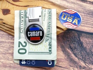 RARE Vtg BLACK CHEVY CAMARO CAR ADJUSTABLE LOCKING MONEY CLIP WALLET Automotive - Picture 1 of 9