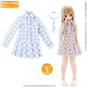 Azone Pureneemo Wicked Style Pinky Check Shirt One-piece Set White Base Check 
