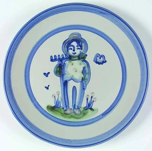 M A Hadley Country Scene Blue Dinner Plate 5757458 - Picture 1 of 1