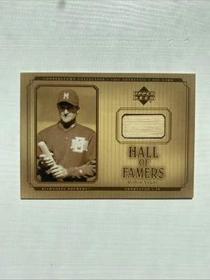 Bate de juego 2001 Upper Deck Hall of Famers Robin Yount Milwaukee Brewers #B-RY Foto 1 de 4