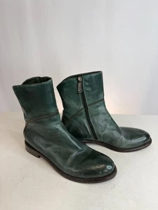 La Bottega di Lisa Green Italian Leather Boots EU Sz 38.5 - Picture 1 of 14