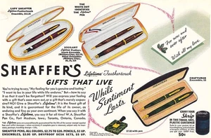 1941 Sheaffer's Pens: Lifetime Feathertouch Vintage Print Ad - Picture 1 of 1