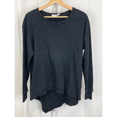 Sudadera Pullover WILT Talla XS Grande Inclinada Manga Larga Algodón Negro  Foto 1 de 4