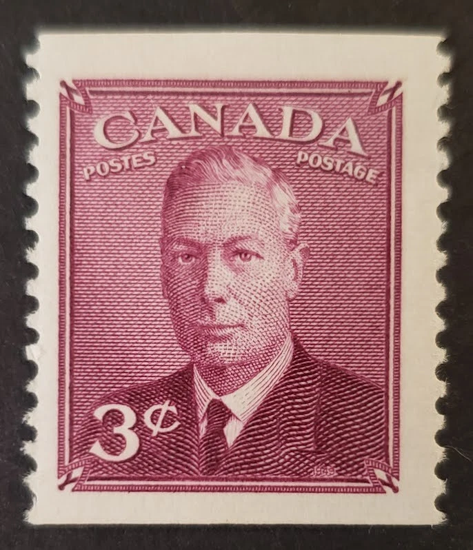 Stamps Canada Mint: #299 3c rose violet Geo. Vl with "P&P" single coil VF MNH - Image 1 of 1