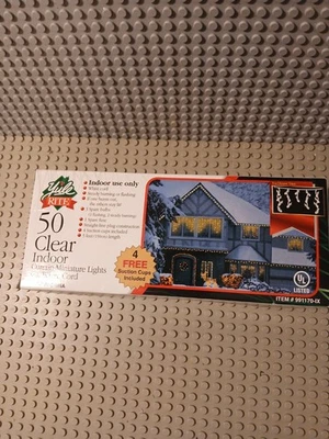 Yule Rite 50 luzes transparentes para móveis de cortina interna com cabo branco novas - Imagem 1 de 2