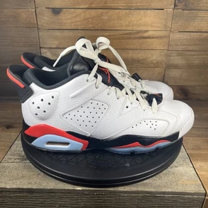 Jordan 6 Mens Size 8 Retro Low White Infrared Lace Up Gold Sneakers (DV1376-106) - Picture 1 of 10