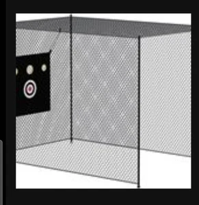 MR Baseball Schlagkäfig Netz, Schlagnetz mit Zielscheibe, strapazierfähiges Netz - Bild 1 von 5