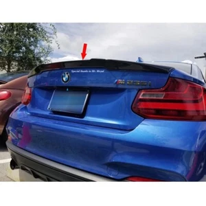 Matte Black For BMW F22 Coupe / F87 M4 Type Rear Trunk Spoiler 14-21 2-Series - Picture 1 of 4