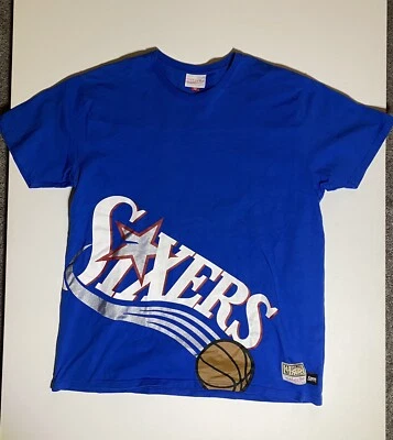 Camisa Mitchell and Ness Adulto 2XL Sixers Madera Dura Clásica. Camiseta gruesa Foto 1 de 4