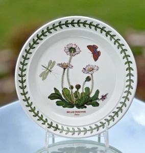 BOTANIC GARDEN Dessert Bread Plate Daisy Dragonfly Butterfly 7 1/4" Portmeirion - Picture 1 of 3