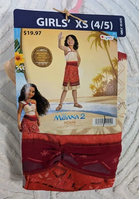 Новый Disney MOANA костюм девочек размер XS (4/5) Хэллоуин платье вверх играть маскировка - Изображение 1 из 4